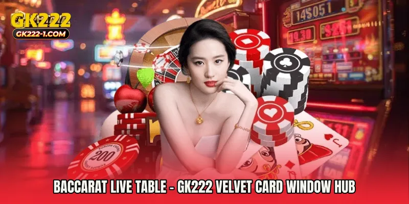 Baccarat Live Table - GK222 Velvet Card Window Hub
